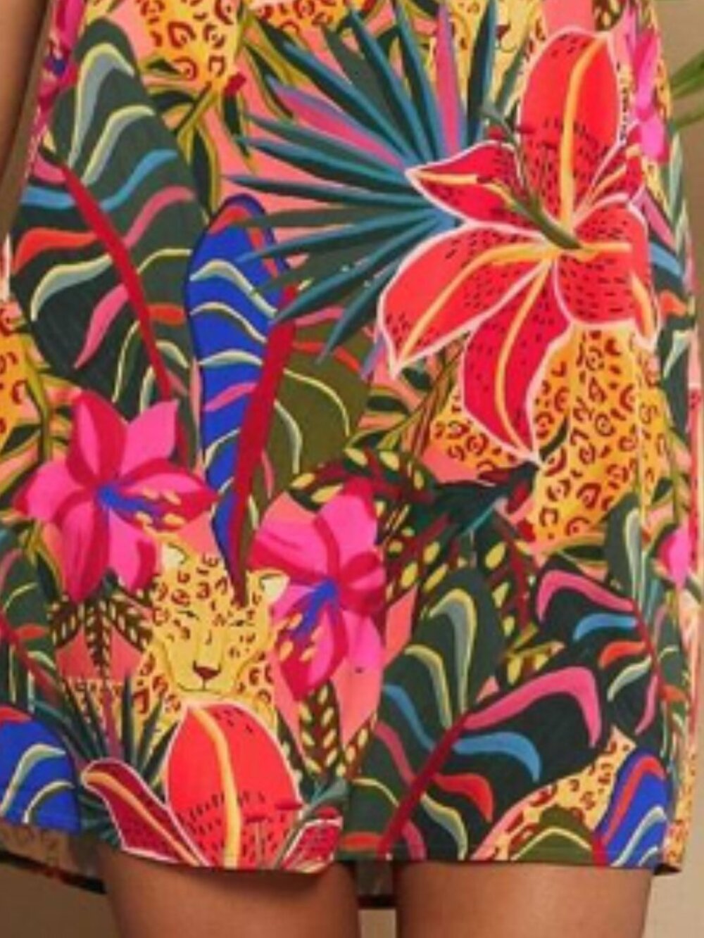 Tropical Halter Dress - Vibrant colors - Picture 6 of 7